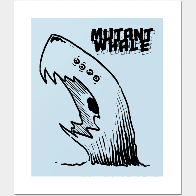 Mutant Whale Wall Art by carlomanara